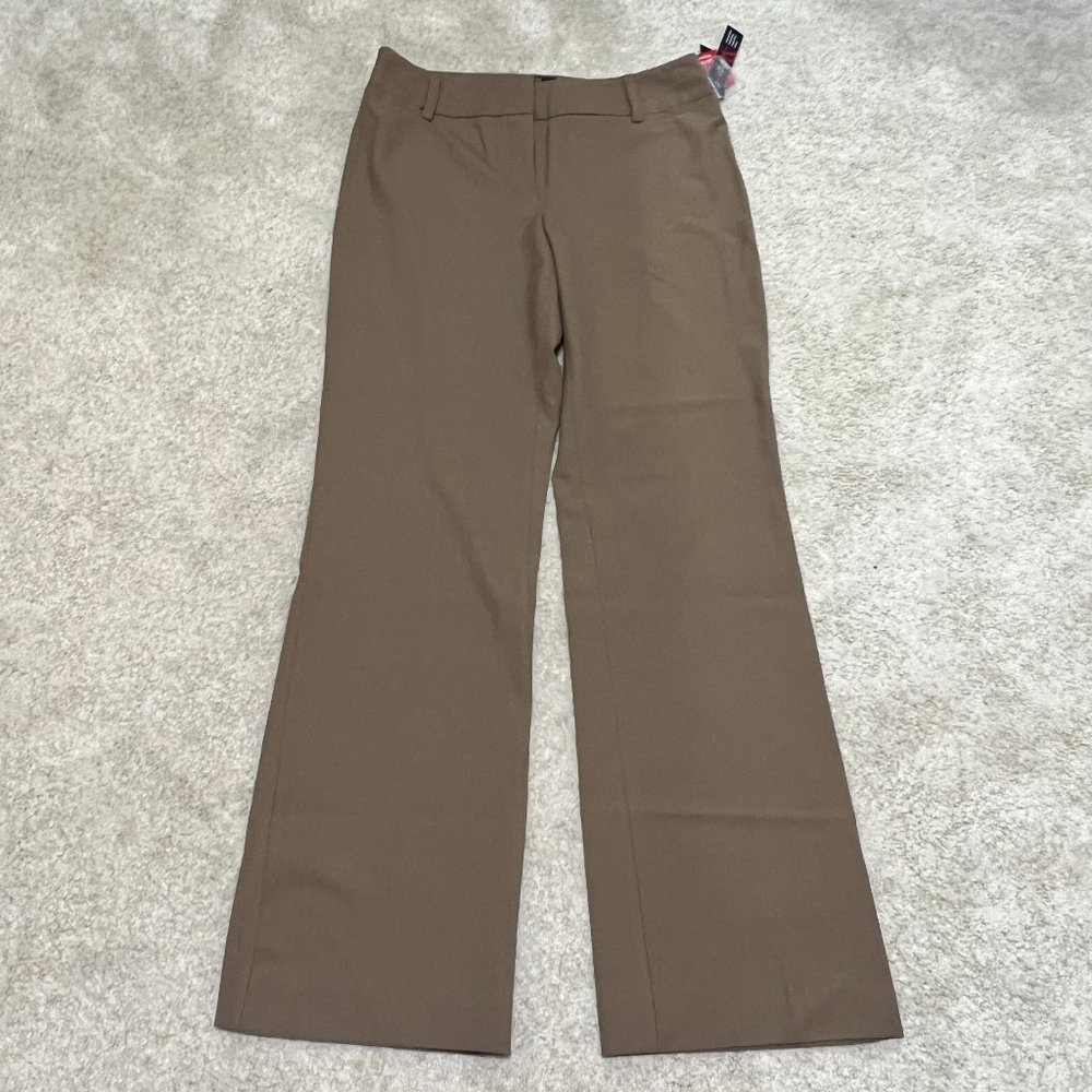 Style & Co Dress Pants Size 10 Lola Tan Khaki Flared Leg Casual or Workwear NWT